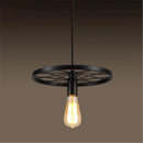 Axyaa Industrial Wheel Pendant Light for Kitchen, Living Room, Bar, Restaurant, Cafe