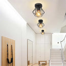 Axyaa Modern Nordic Iron Frame Ceiling Light Fixture Cage Retro Loft Lamp