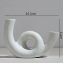 Axyaa Abstract Flower Vase | Modern Home Decor | Ceramic Hydroponic Craft