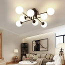 Axyaa Modern Milk Glass Ceiling Light Fixture with E27 Bulb Socket