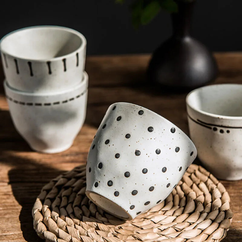 Axya Retro Ceramic Japanese Teacup Set