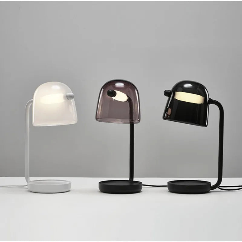 Axyaa Brokis Mona LED Glass Pendant Lamp with Black Leather Strap