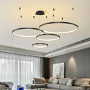 Axyaa LED Circle Rings Acrylic Aluminum Pendant Lights for Home Indoor Lighting