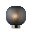 Axyaa Smoke Glass Table Lamp with E27 LED, Black or White Glass Shade