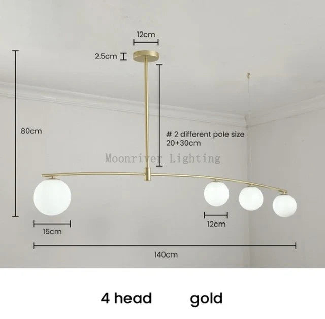 Axyaa Nordic Magic Bean Chandelier, Modern Simple Creative Lighting for Living Room