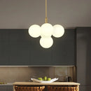 Axyaa Nordic Glass Ball Pendant Lights: Modern LED Ceiling Decor.