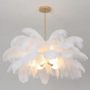 Axyaa Nordic Luxury LED Ostrich Feather Pendant Light