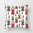 Axyaa Cartoon Doll Pattern Polyester Cushion Cover for Home Decor