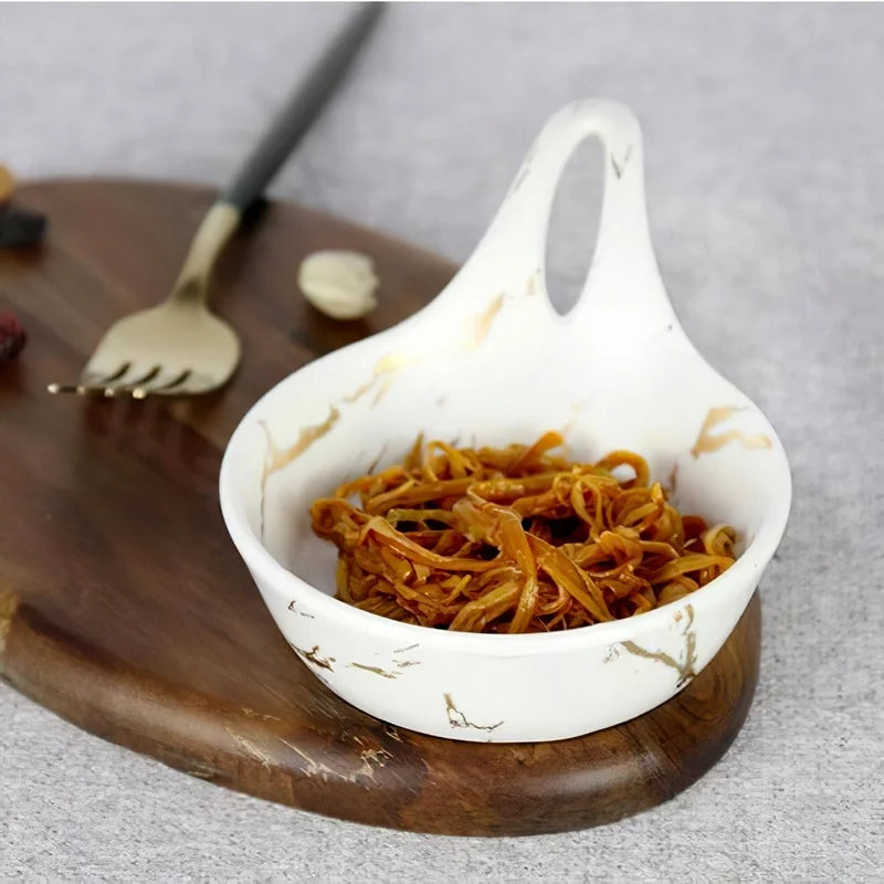 Axya Small Black Ceramic Plate Bowl Set for Kitchen Tableware and Seasoning Dish
