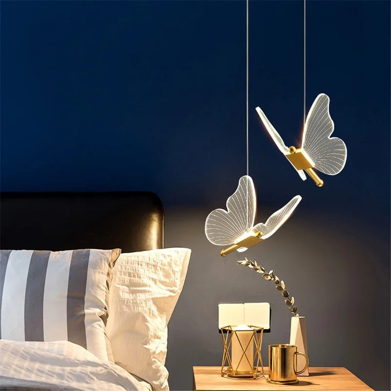 Axyaa Nordic Butterfly Acrylic LED Pendant Light - Modern Luxury Home Decor
