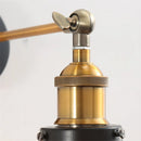 Axyaa Oval Dome Clear Glass Wall Sconce - Vintage Industrial Iron Art Light