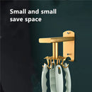 Axya Gold Metal Kitchen Shelf with 360° Rotation Hooks - Nordic Design