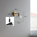 Axyaa Gray Glass LED Bathroom Mirror Light Copper Nordic Wall Sconce
