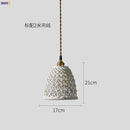 Axyaa Nordic Ceramic Pendant Lamp Modern Japanese Style Copper Hanging Light