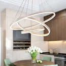 Axyaa Black LED Rings Circle Pendant Lamp for Modern Ceiling Lighting