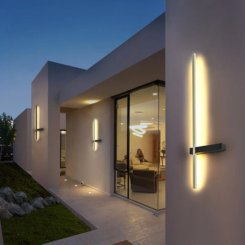 Axya Outdoor LED Wall Light - Modern Waterproof Aluminum Wall Sconces