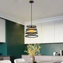 Axyaa Spiral Swirl Metal Wire Cage Pendant Light Industrial Vintage Loft Style