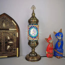Axyaa Vintage Turkish Mosaic Table Lamp Handcrafted Glass Night Light