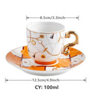 Axya Luxury Ceramic Coffee Cup and Saucer Set