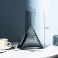 Axyaa Geometric Relief Glass Vase Hydroponics Flower Pots Desk Decor Floral Vases