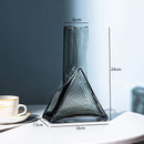 Axyaa Geometric Relief Glass Vase Hydroponics Flower Pots Desk Decor Floral Vases