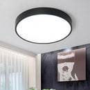 Axyaa Ultra-thin LED Round Ceiling Light Dimmable Remote Control in White or Black