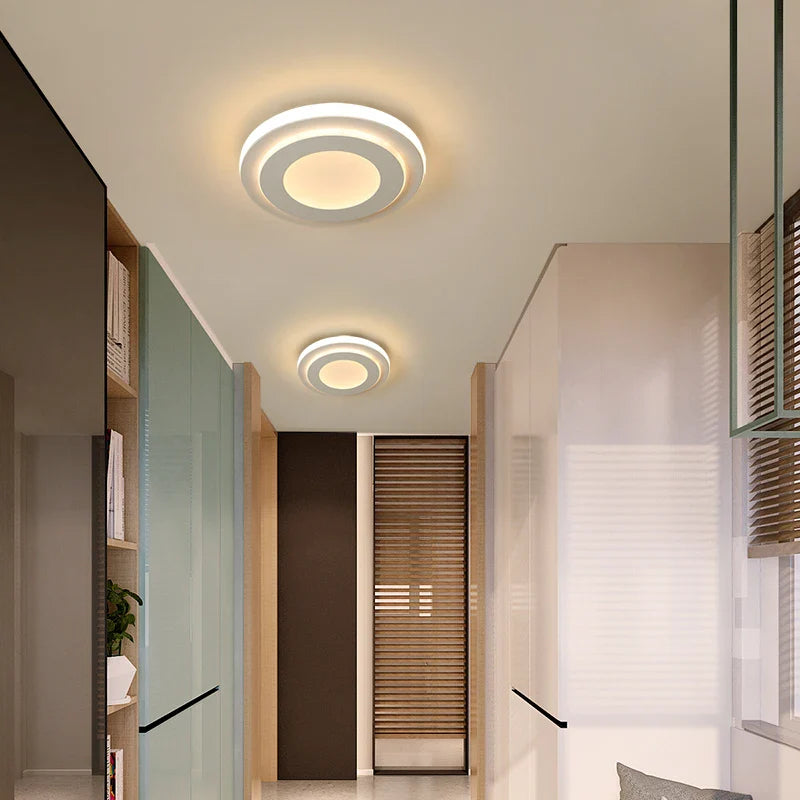 Axyaa White LED Ceiling Light for Modern Living Room and Hallway Lighting