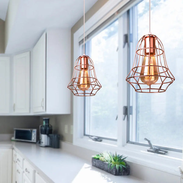 Axya Industrial Pendant Lights: Modern E27 LED Hanging Lamp for Home Bedroom Kitchen