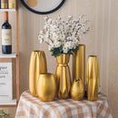 Axyaa Europe Gold-plated Ceramic Vase Creative Design Porcelain Flower Vase