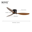Axya White LED Ceiling Fan Light Remote Control - Modern Design