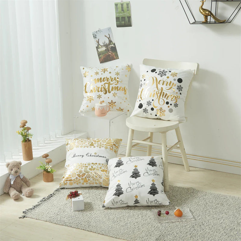 Axyaa Christmas Cushion Cover 18x18 Modern Home Decor Gift
