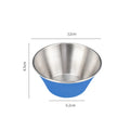 Axyaa Stainless Steel Sauce Dishes Set of 2 - Home Kitchen Tableware Seasoning Plates