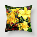Axyaa Sunflower Lotus Lily Rose Pattern Pillow Cover for Home Chair Car Sofa