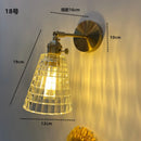 Axyaa Amber Glass LED Wall Sconce Modern Nordic Bedroom Cafe Stair Light Fixtures