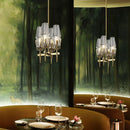 Axyaa Ana Chandelier: Vintage Brass Hanging Light for Dining Room, Kitchen, Living Room
