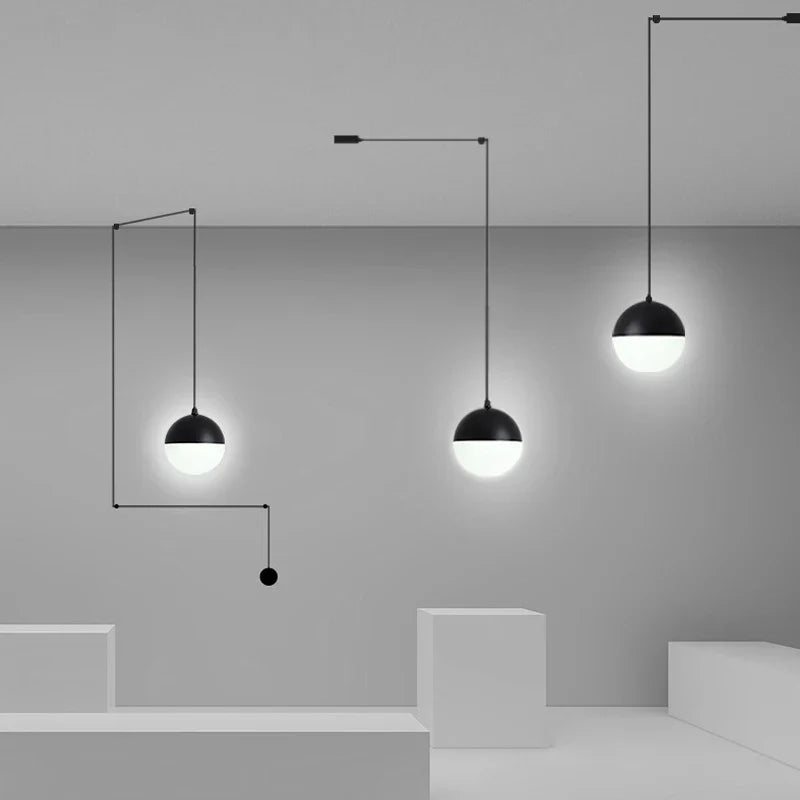 Axya LED Glass Ball Pendant Chandelier for Modern Loft Decor