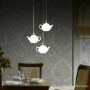 Axyaa Teapot Small Chandelier Lights: Modern Kitchen Hanging Lamps