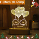 Axyaa Personalized 3D Illusion Wood Base Night Light with Name & Date