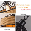 Axyaa Vintage Metal Rope Pendant Light Chandelier for Kitchen Dining Room