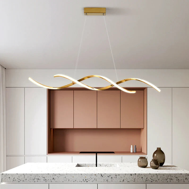 Axya Nordic Minimalist Helix Pendant Lamp for Luxury Dining and Bar Settings