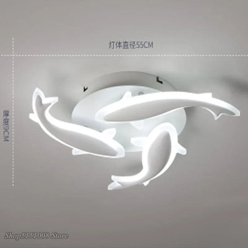 Axyaa Modern Nordic LED Fish Ceiling Light for Living Room and Bedroom
