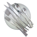 Axyaa Silver 304 Stainless Steel Cutlery Set - Elegant Mirror Finish Dinnerware Steak Fork Knife