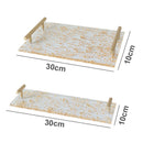 Acrylic Gold Foil Tray with Handle for Cake Desserts by Axya - Elegant Holiday Party Decor