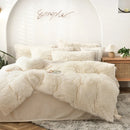 Axyaa Long Hair Velvet Duvet Cover Set - Queen Size