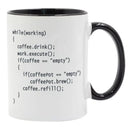 Axyaa Ceramic Coffee Mug with Color Handle - Programmer's Gift