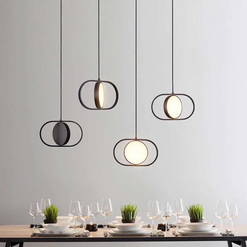 Axyaa Gold Pendant Lamp: Modern LED Nordic Trumpet Hanging Light for Home Decor