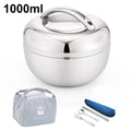 Axyaa Double Wall Vacuum Thermal Lunch Box: Stainless Steel, Insulated, Bento Container