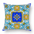 Axyaa Watercolor Geometric Flowers Polyester Cushion Cover Sofa Throw Pillow Cover