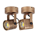 Axyaa Industrial Spotlights: Vintage Mini Ceiling Lights, Adjustable Retro Lamps for Coffee Bar