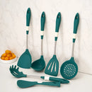 Axyaa Silicone Soup Spoon Colander Rice Scoop Stainless Steel Handle Cooking Utensil